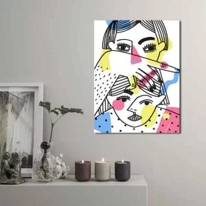 تابلو بوم طرح پرتره انتزاعی کد LAV-2268